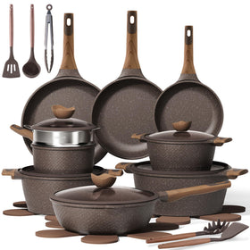 CAROTE 26-piece set overview showing versatile cookware for home cooking.