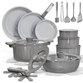 CAROTE 27pc ceramic cookware set nonstick for easy food release with minimal oil