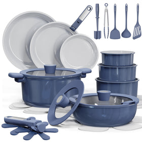 CAROTE 27pc ceramic nonstick set overview for versatile everyday cooking.