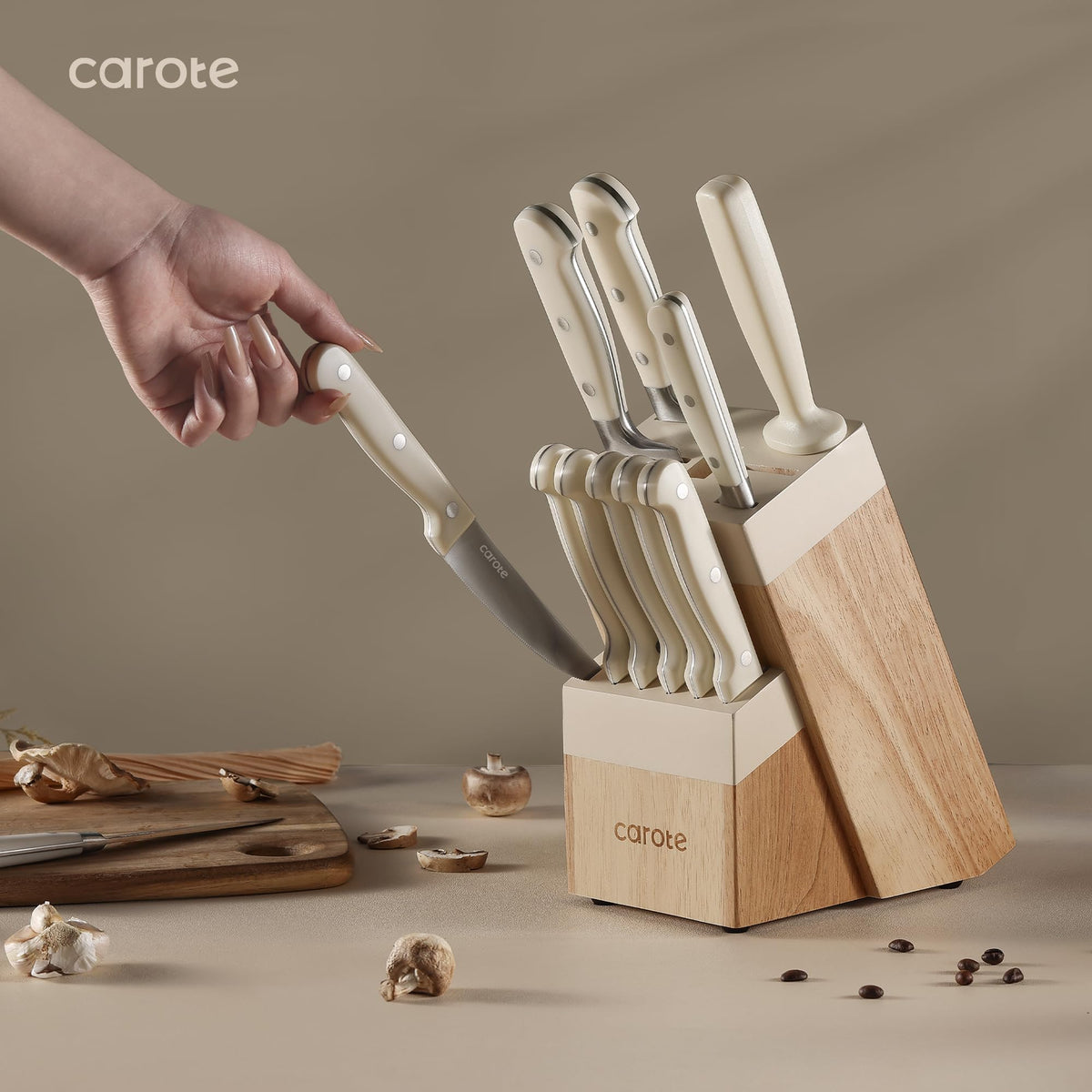 CAROTE 3.5-inch paring knife for peeling and detail work.