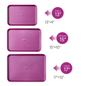 CAROTE 3-piece baking pan set 15-inch ideal for sheet cakes and tray roasts