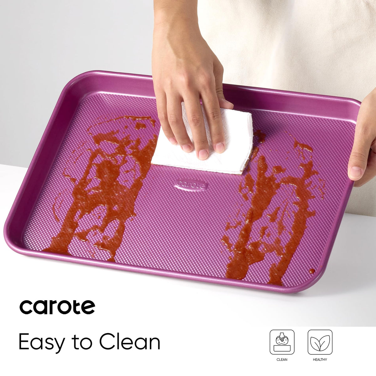 CAROTE 3-piece baking pan set 17-inch spacious baking sheet for large batches