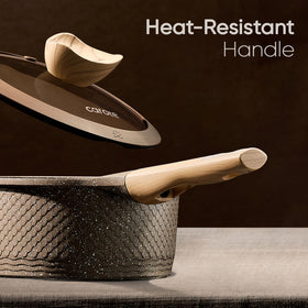 CAROTE induction-compatible cookware heats quickly on all cooktops
