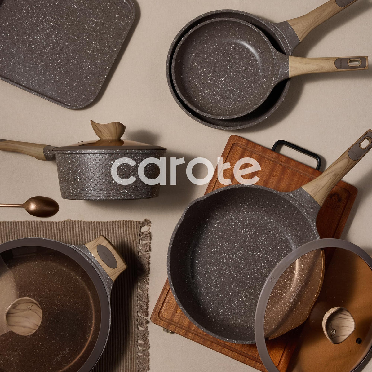 CAROTE pan protectors help organized storage and protect cookware surfaces