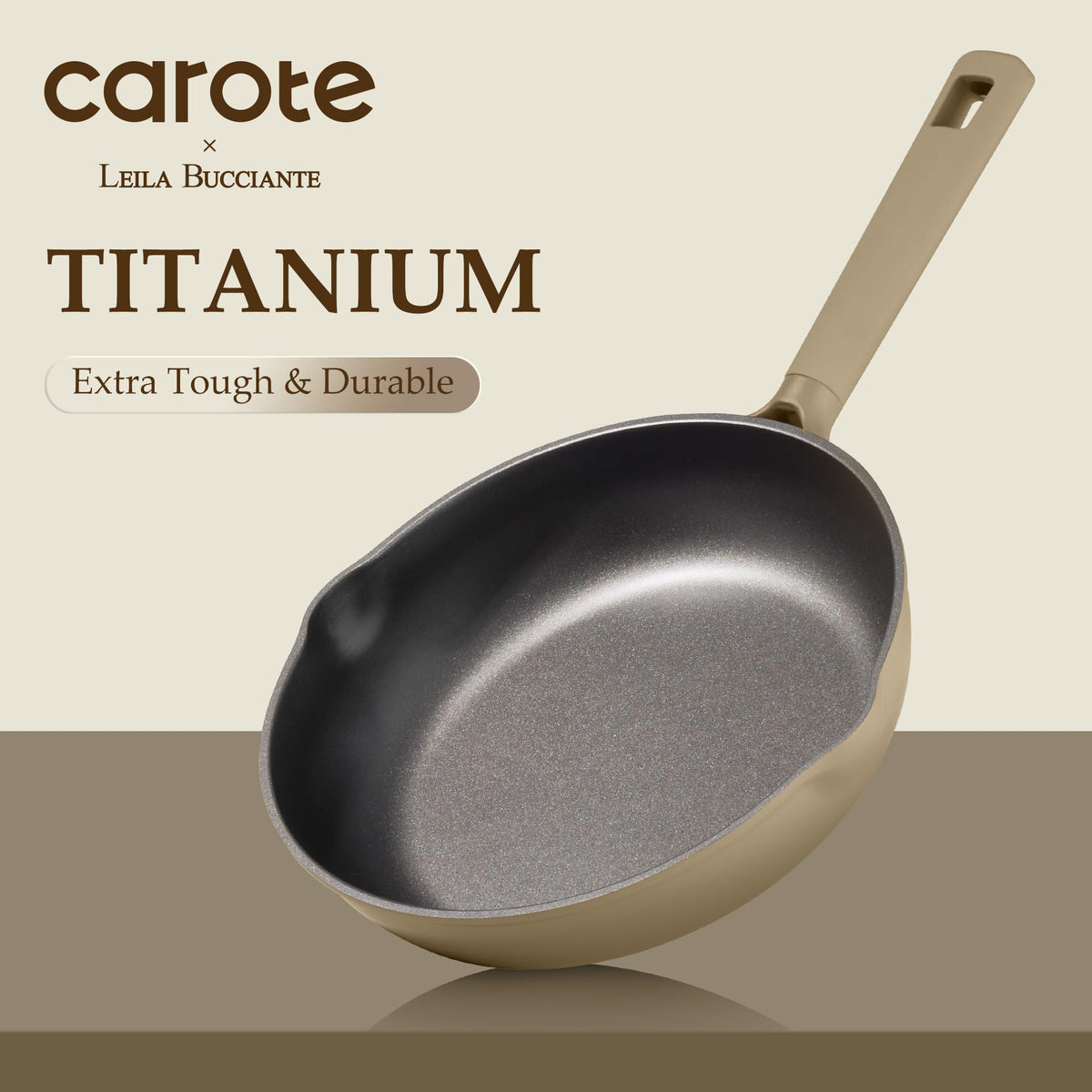 CAROTE induction-compatible base ensures quick, even heating on all stoves.
