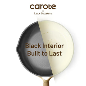 CAROTE lid with steam vent and steamer insert supports healthy steaming.