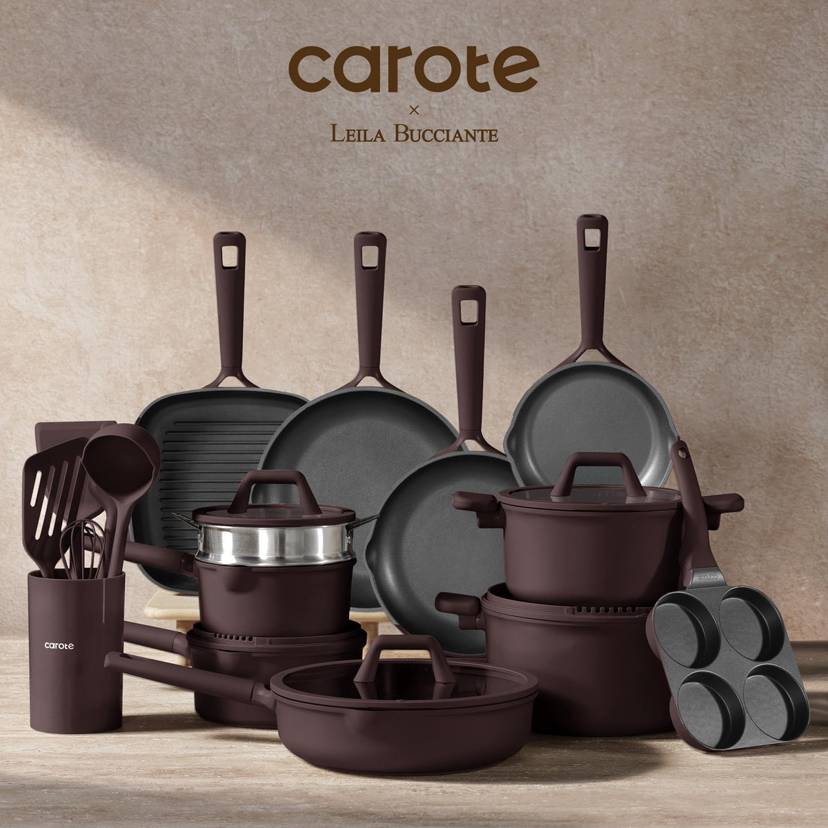 CAROTE warranty and packaging image communicates 12-month support.