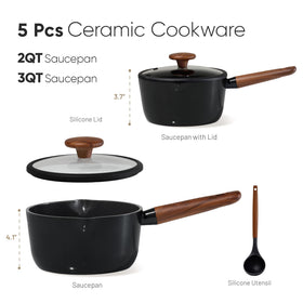 CAROTE 3qt saucepan with lid, versatile for simmering sauces