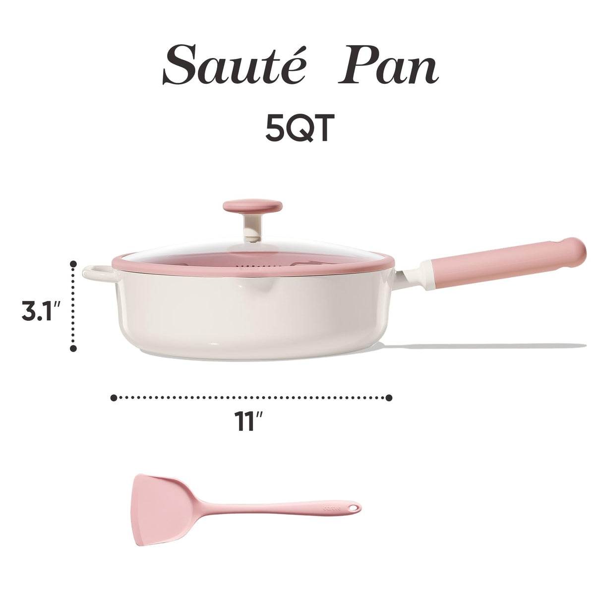 CAROTE 5 Qt saute pan with pour spout for easy pouring