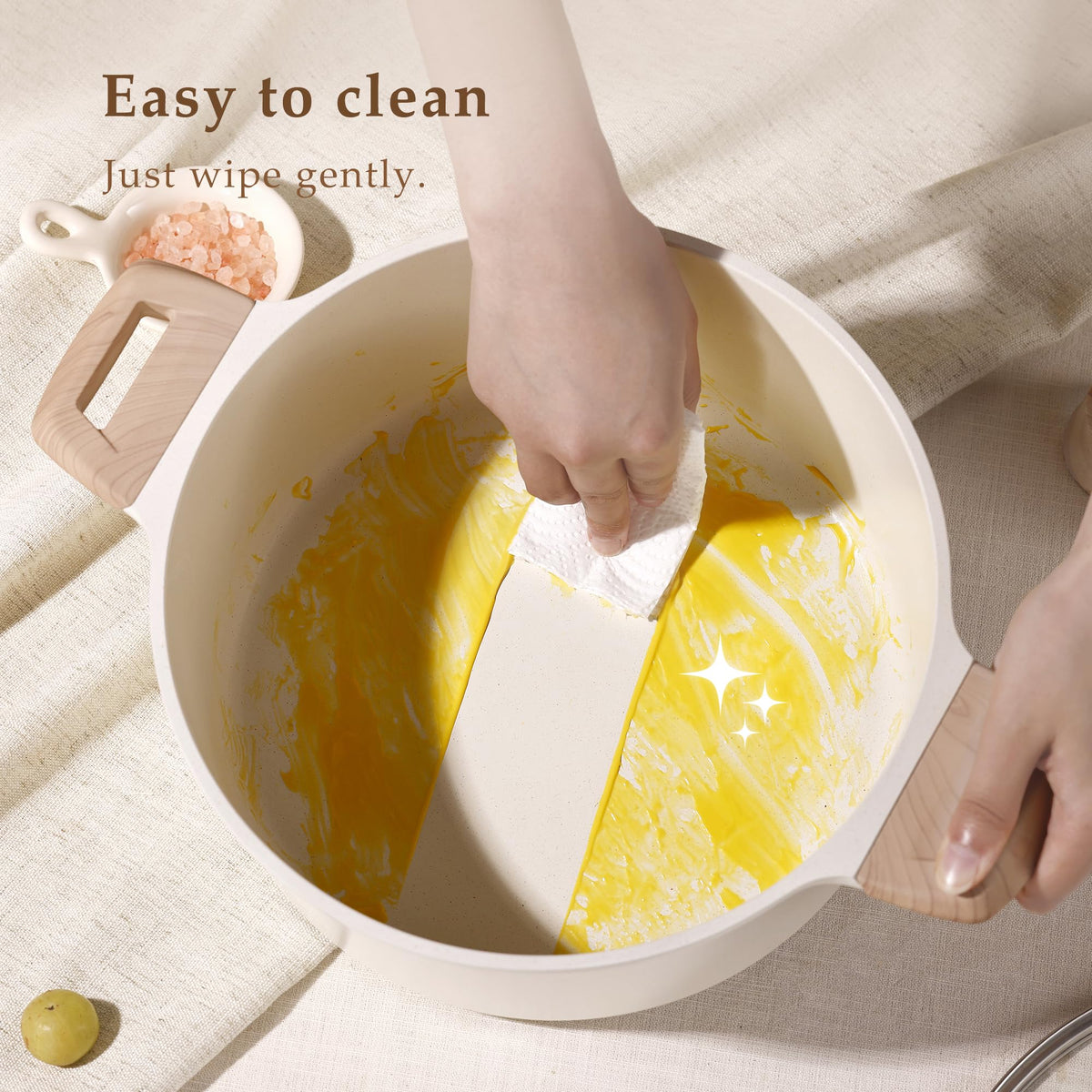 CAROTE 5mm nonstick coating offers durable, long-lasting performance.