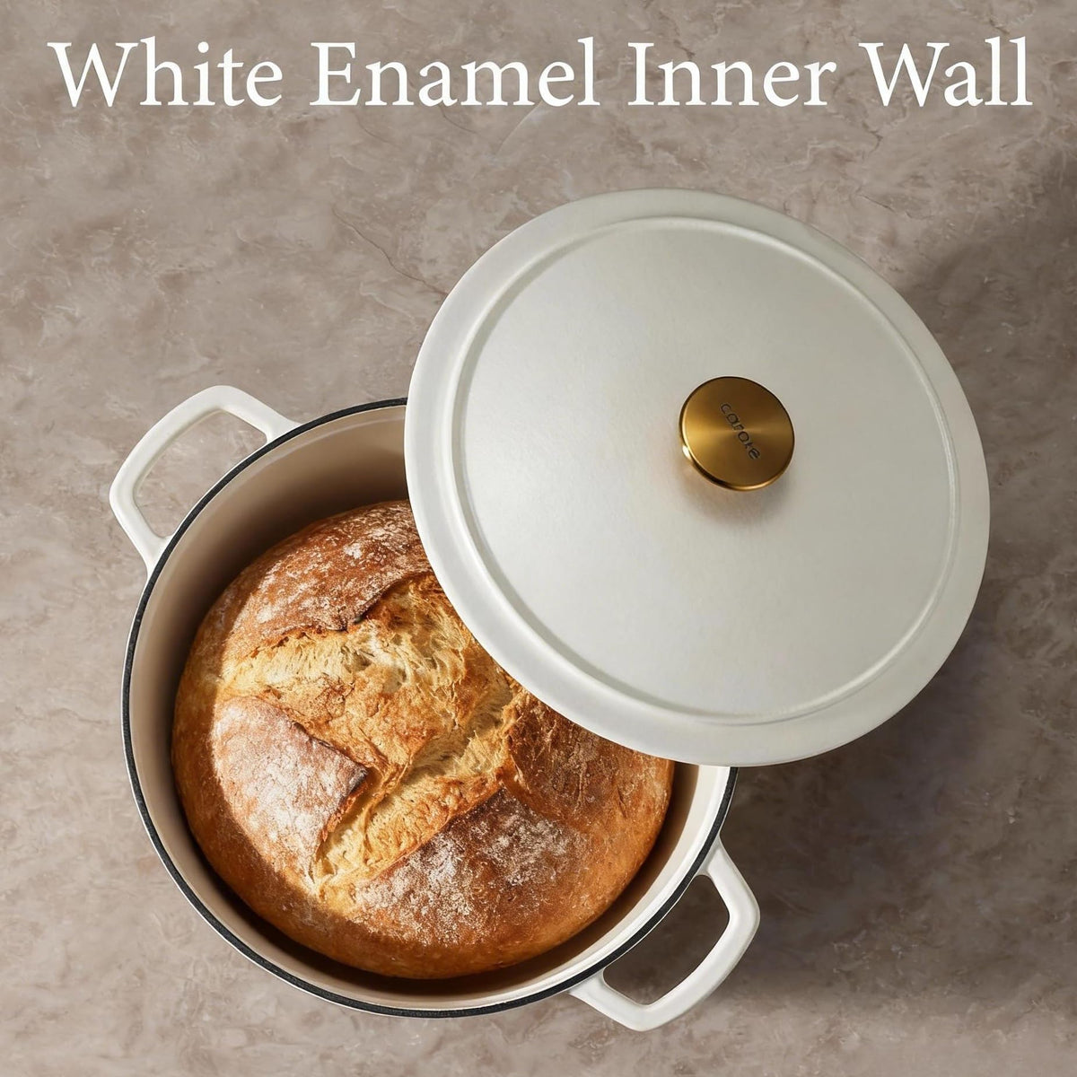 Carote 5qt lid with interior ridges, self-basting for juicy results.