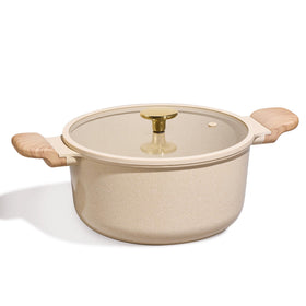 CAROTE 5 Qt nonstick stock pot with lid — smooth interior for easy cooking.