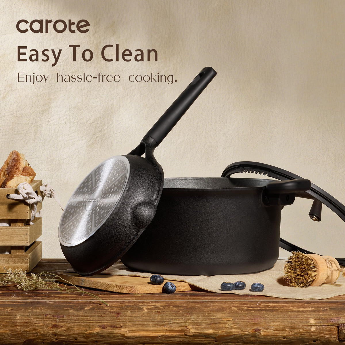 CAROTE 6-5qt stockpot with lid for soups