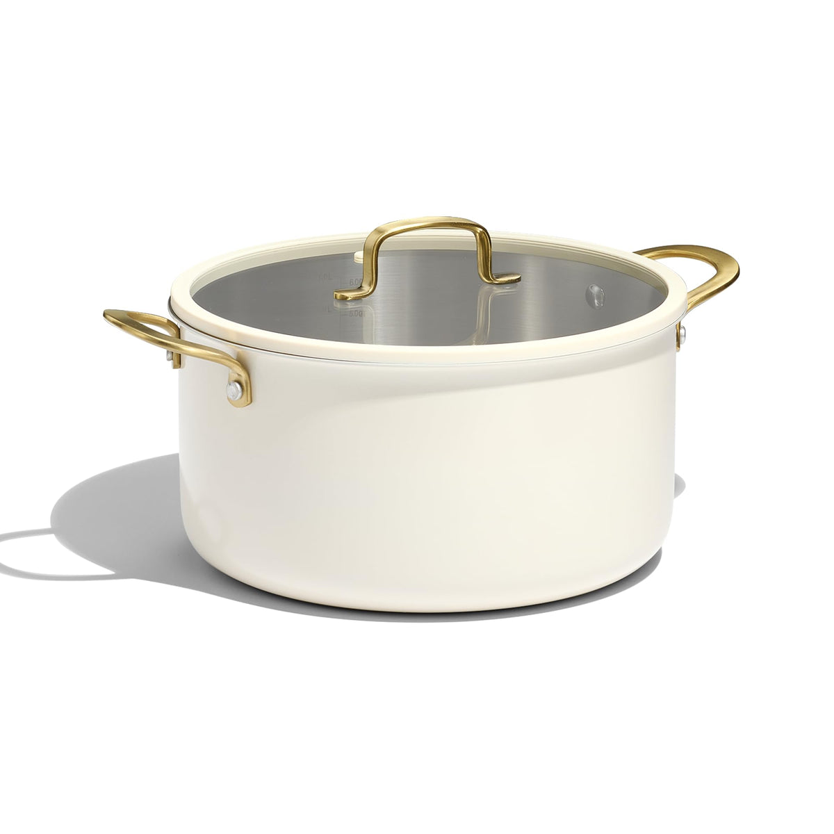CAROTE 6QT fully clad stockpot side view showing even heat distribution