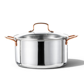 CAROTE 6qt tri-ply stockpot with lid demonstrates rapid boil and even heat.