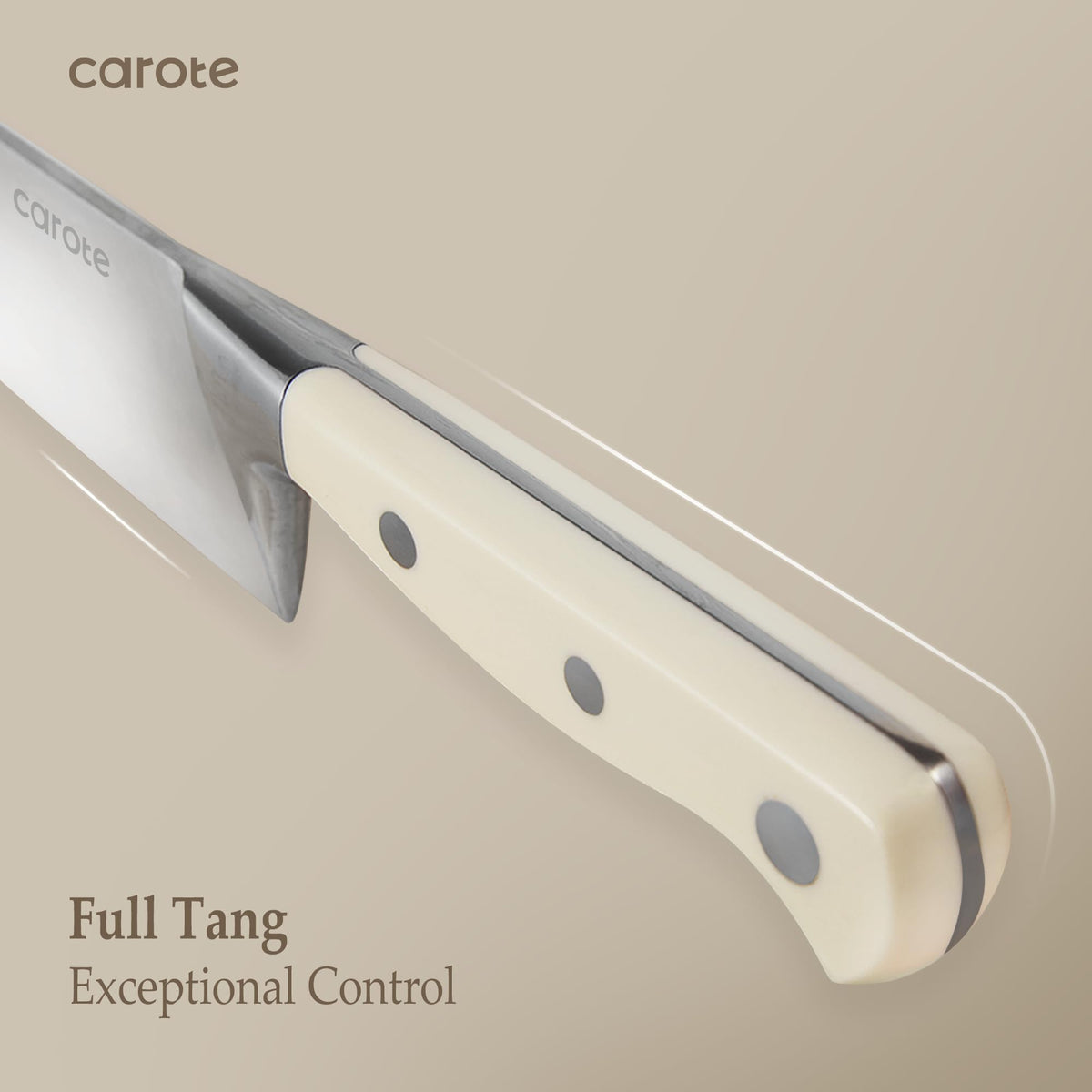 CAROTE 7-inch santoku knife for dicing vegetables and meat.