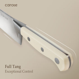 CAROTE 7-inch santoku knife for dicing vegetables and meat.