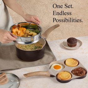CAROTE 7-inch steamer included for healthy steaming