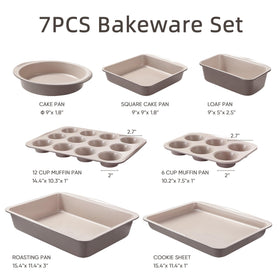 CAROTE 7-piece bakeware roaster pan designed for even heat distribution.