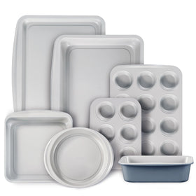 CAROTE 7-Piece Bakeware Set cookie sheet for even browning and easy release.
