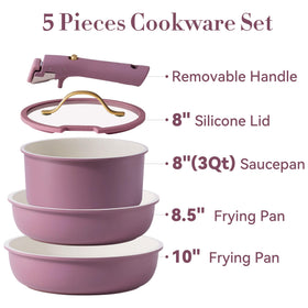 CAROTE 8.5 inch frying pan with even heat for sautéing