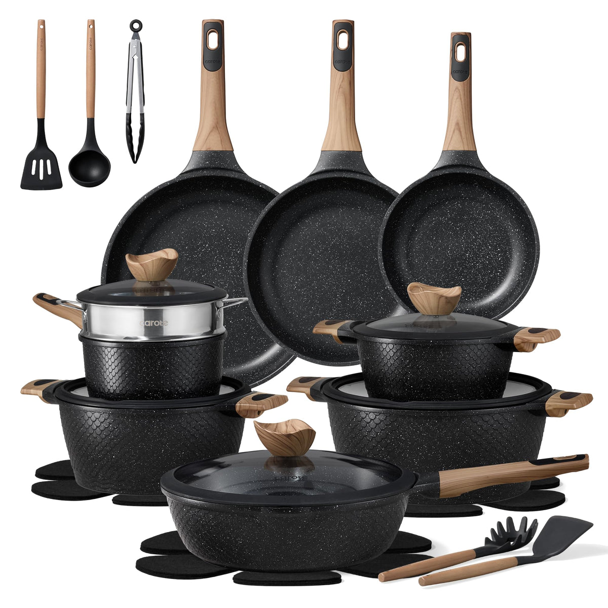 CAROTE 8in fry pan for quick searing and even heat.