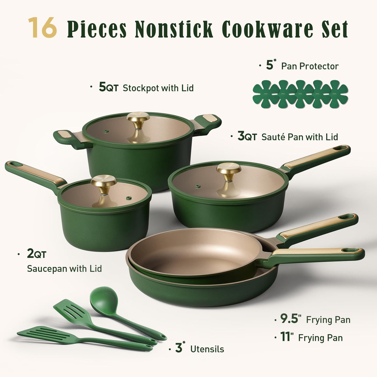CAROTE 9.5-inch fry pan with nonstick coating for easy cooking