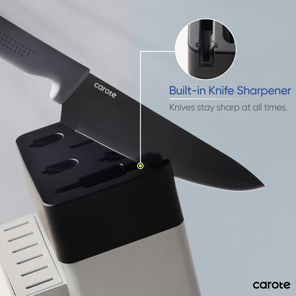 CAROTE 8-inch bread knife for clean, crust-perfect cuts.
