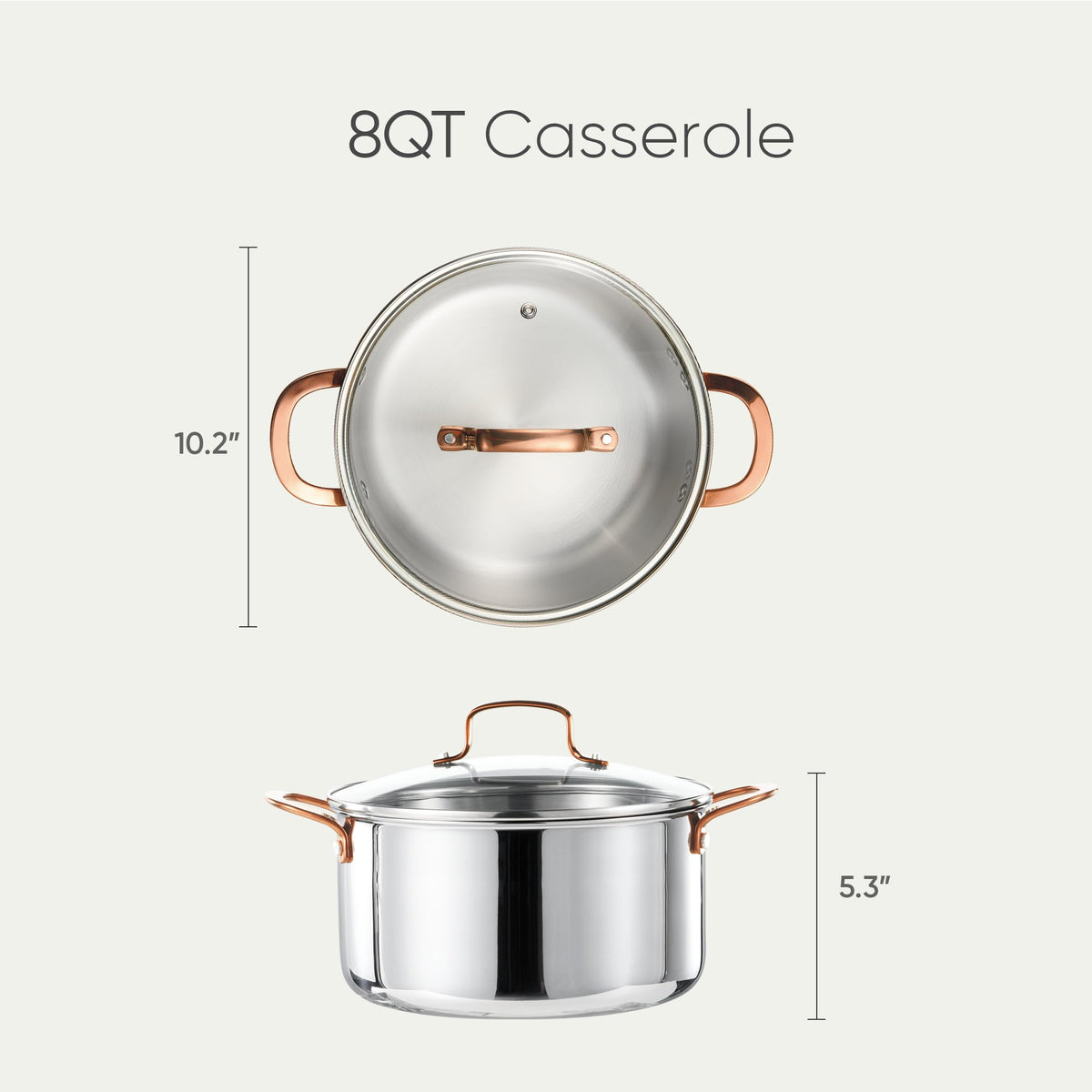 CAROTE brushed stainless steel finish for durable, easy cleaning.