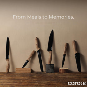 Camping-ready CAROTE set with guards is ideal for RV and outdoor cookouts.