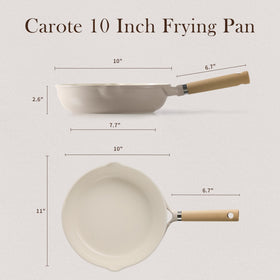 CAROTE ceramic coating close-up shows non-toxic surface for healthier cooking.