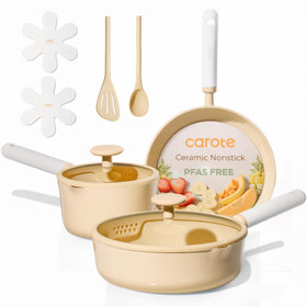 Carote 10-inch fry pan with ceramic nonstick for low-oil cooking