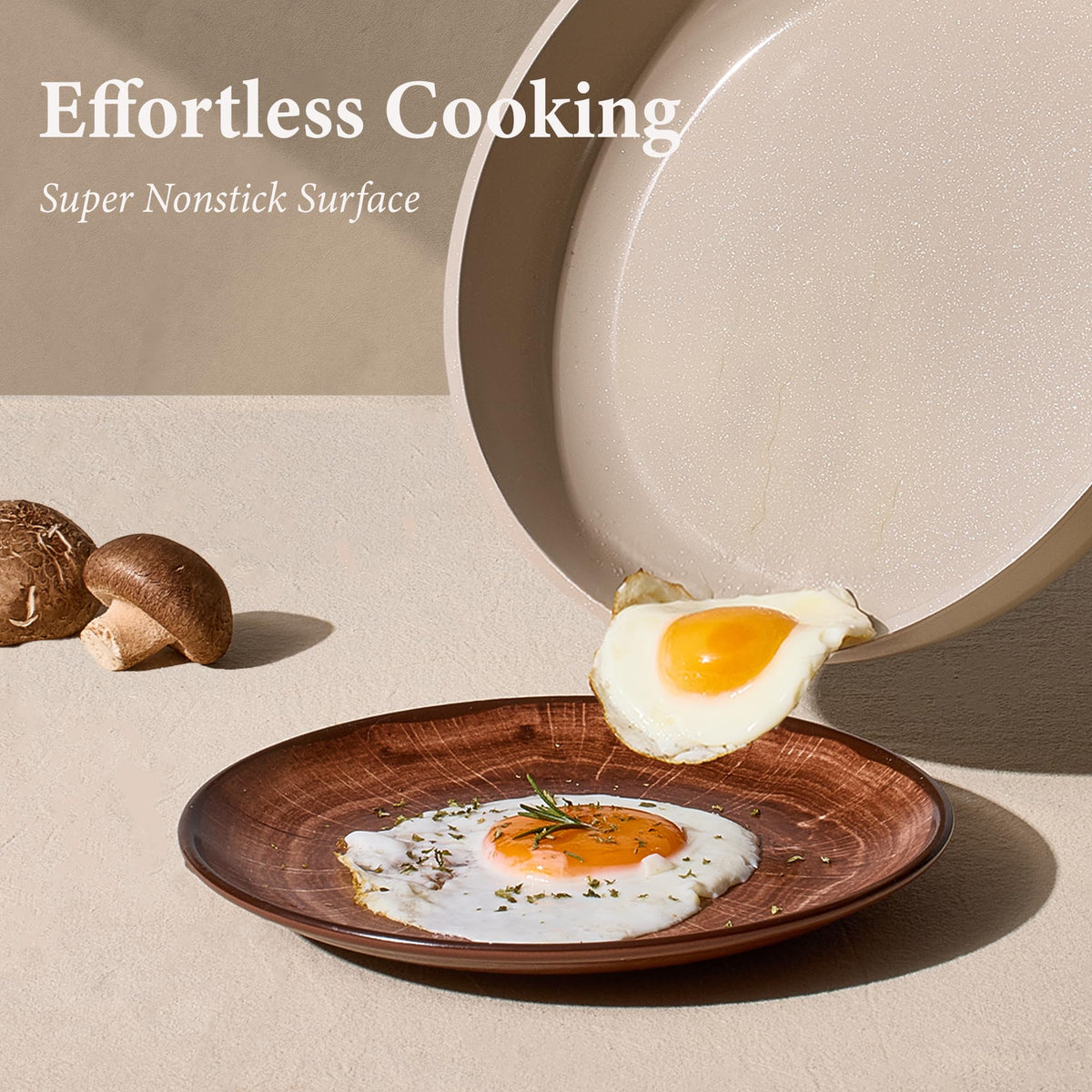CAROTE eleven-inch fry pan with stay-cool handle for safe flipping