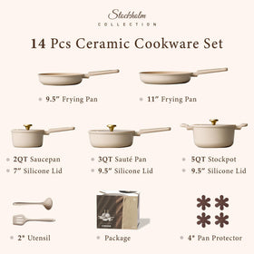 CAROTE nine-point-five-inch fry pan with nonstick surface for easy release