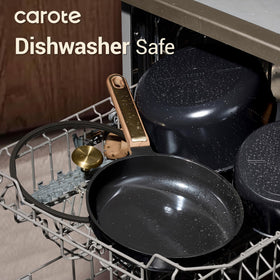 CAROTE pan protectors protect coatings during storage after cooking.