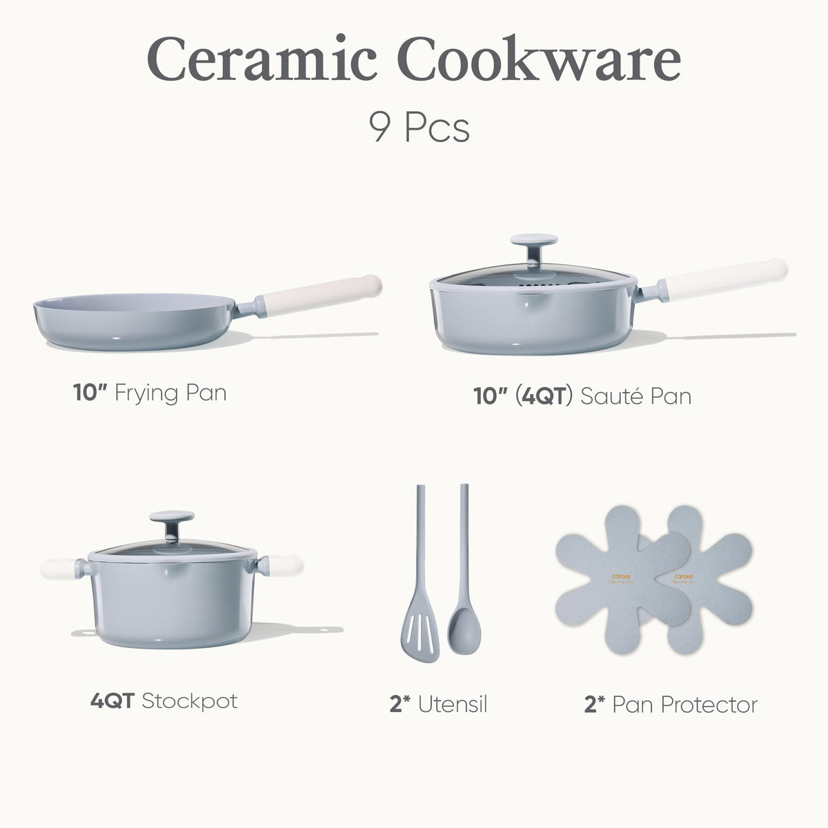 CAROTE 4Qt sauté pan with lid provides even heat for versatile meals.