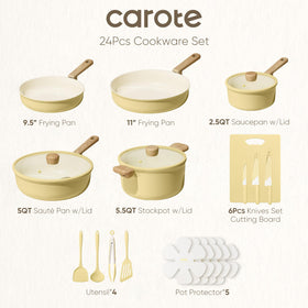 CAROTE ceramic nonstick coating close-up showing easy release