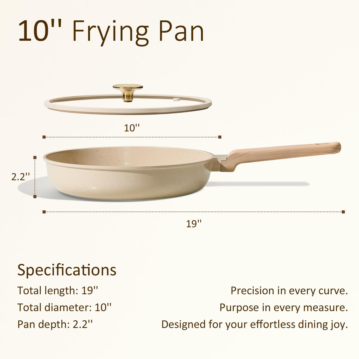Carote ceramic nonstick coating close-up showing smooth release