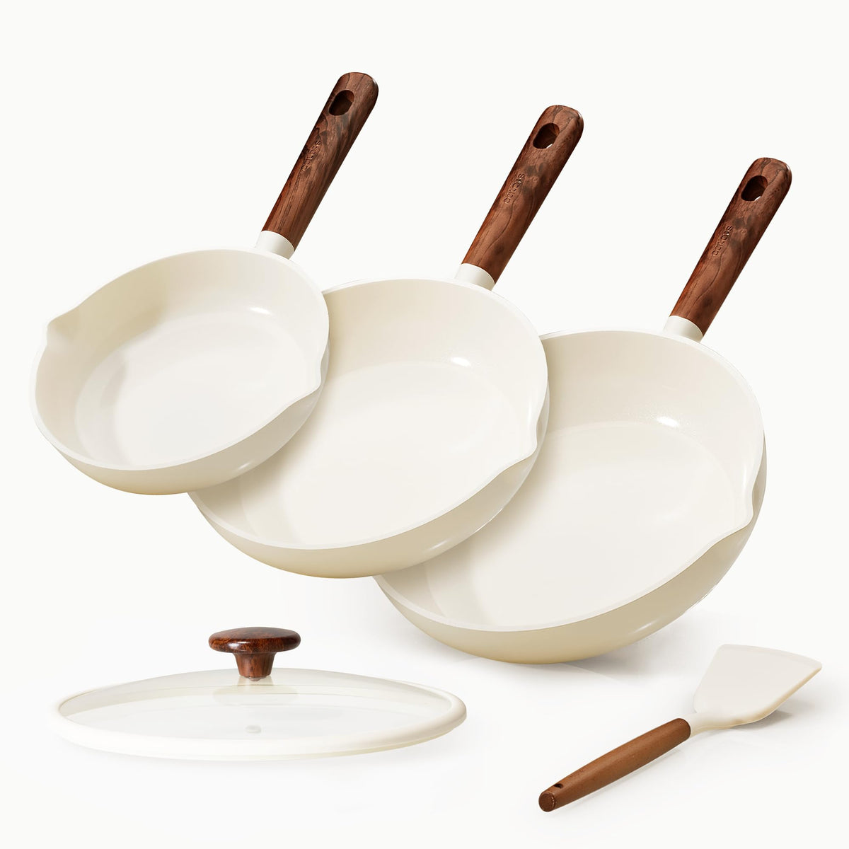 CAROTE 8-inch ceramic nonstick pan for effortless release and quick cleaning.