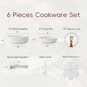 CAROTE 10-inch sauté pan shown for versatile searing and even heat.