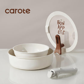 CAROTE detachable-handle setup enables flexible cooking and compact storage.