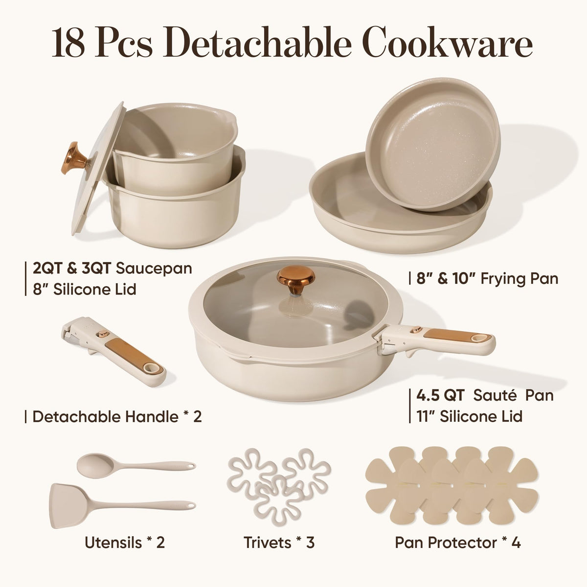 CAROTE 2-quart saucepan shown with lid for versatile simmering on induction or gas.