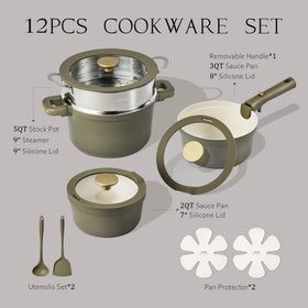 CAROTE pan with detachable handles highlights flexible storage