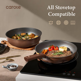 CAROTE complete accessory kit including lids and utensils for versatile meals.