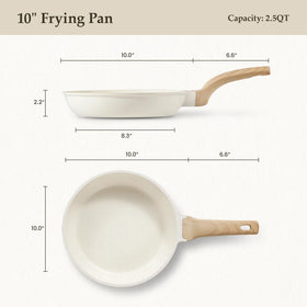 CAROTE cream white granite pan designed for versatile eggs and omelets.