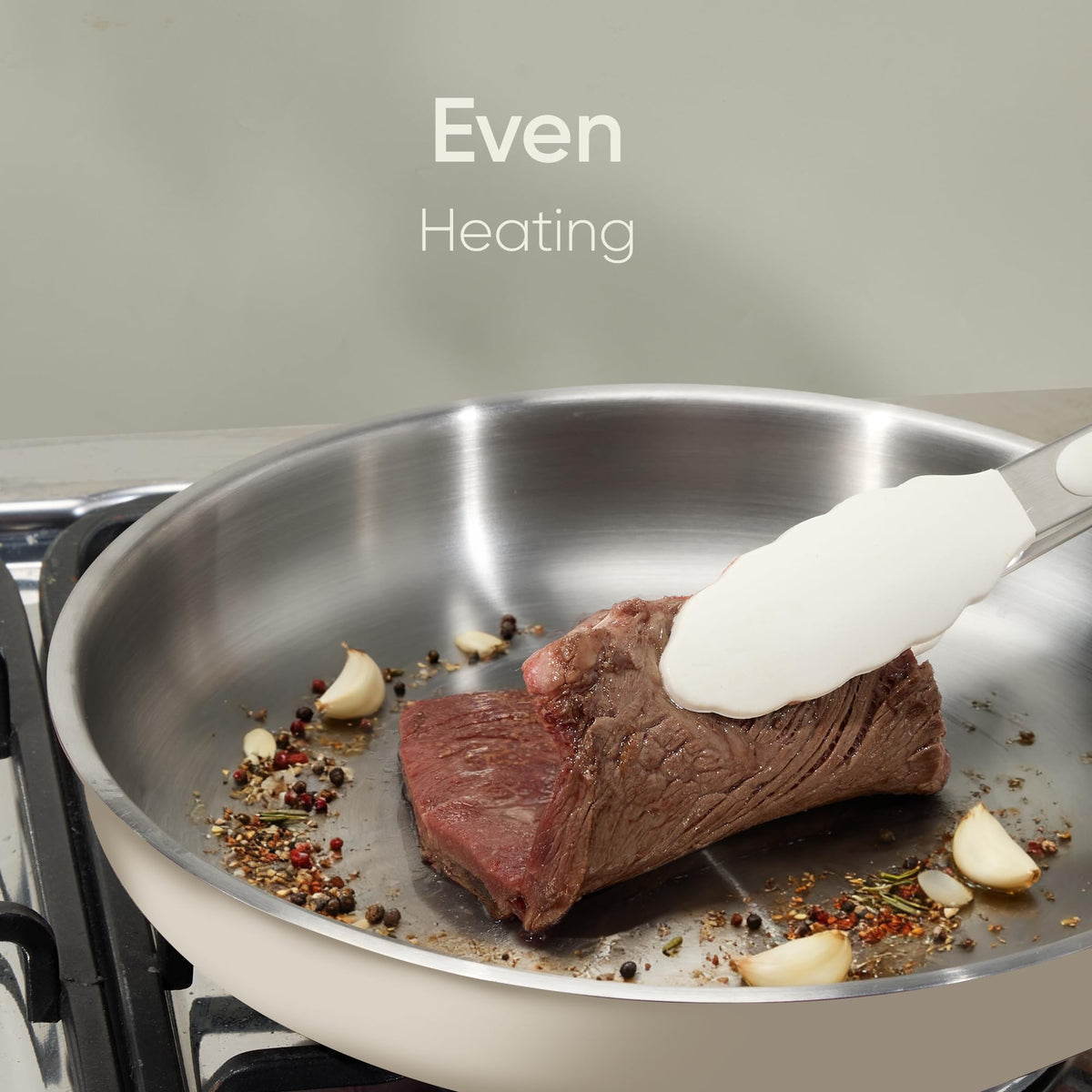 CAROTE deep pan for everyday meals reduces splatter while sautéing and shallow frying.