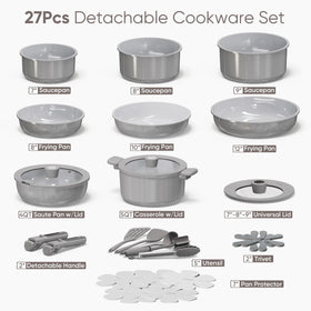 CAROTE detachable handles simplify oven and table transfer