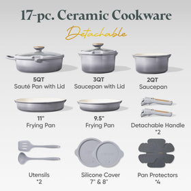 CAROTE detachable handles enable easy stove to oven transfer