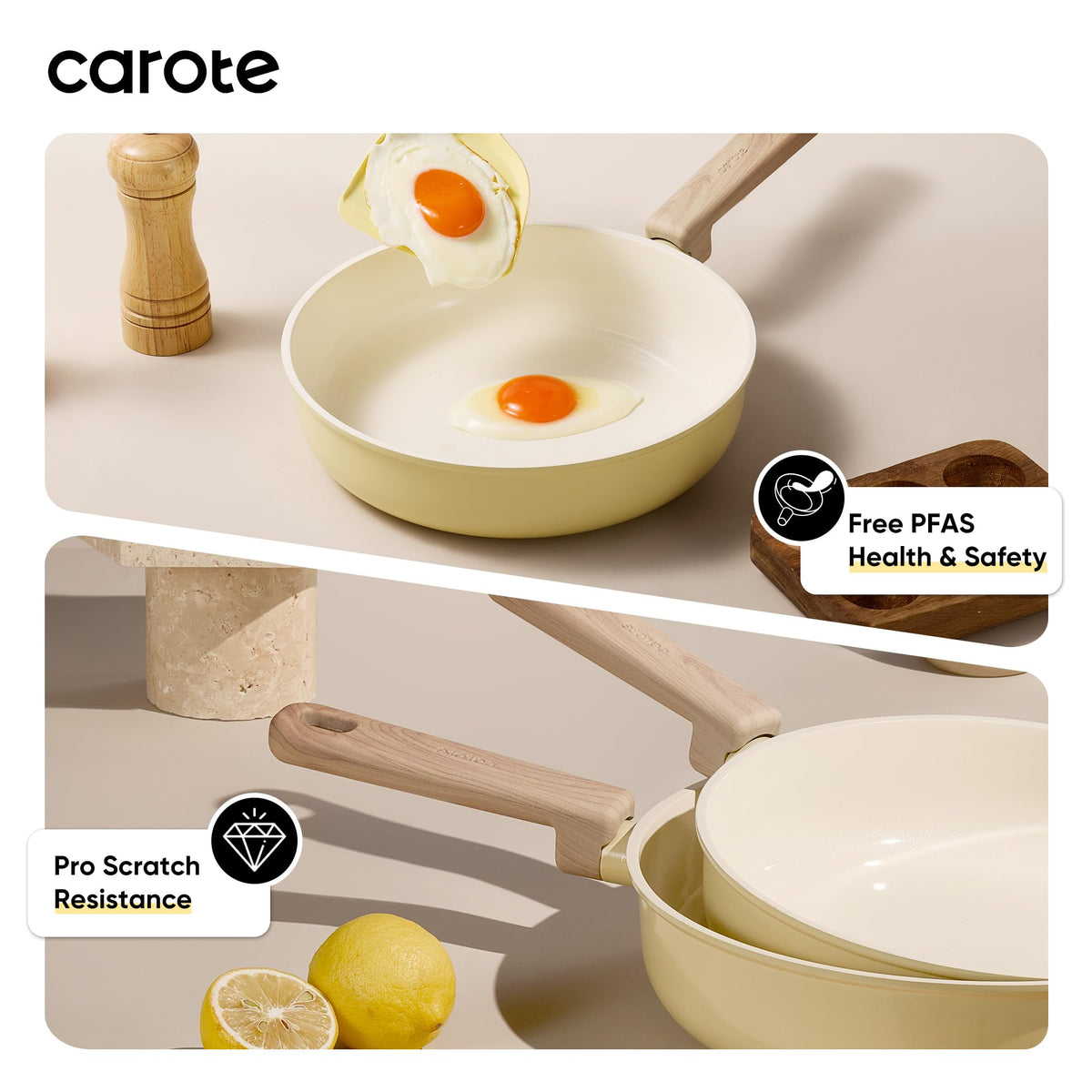 CAROTE die-cast aluminum build emphasizes durability for daily use