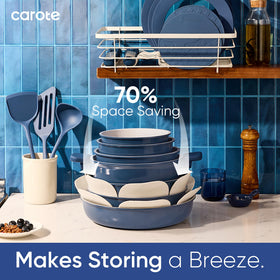 CAROTE cookware is dishwasher and oven safe for convenient cooking workflows.